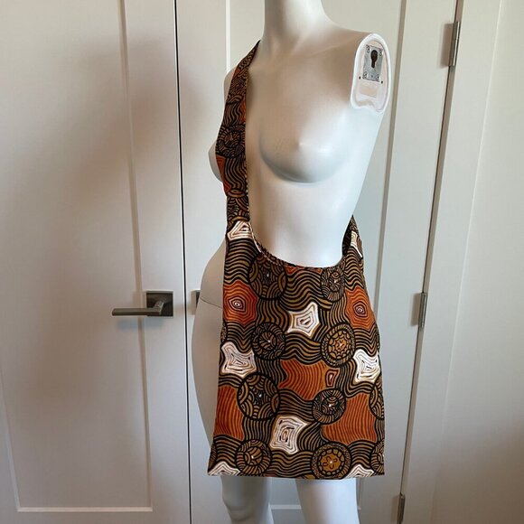 OzAboriginal Jukurrpa Cotton Canvas Crossbody Bag by Artist Bessie Liddle OS - Picture 7 of 7